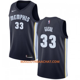 Maillot NBA Memphis Grizzlies Marc Gasol 33 Nike 2017-18 Navy Swingman - Homme